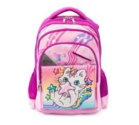 Go Pop - Zaino Modello Meowcorn, 3 Scomparti,Tasche Interne E Laterali Porta Borraccia, Schienale E Spallacci Imbottiti, Con Fascia Personalizzata E Pop Up, Lt 24, Dim 32x44x19, Scuola Elementare