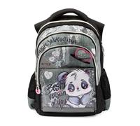 Go Pop - Zaino Modello Panderful, 3 Scomparti,Tasche Interne E Laterali Porta Borraccia, Schienale E Spallacci Imbottiti, Con Fascia Personalizzata E Pop Up, Lt 24, Dim 32x44x19,Scuola Elementare