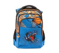 Go Pop - Zaino Modello Slam Dunk, 3 Scomparti,Tasche Interne E Laterali Porta Borraccia, Schienale E Spallacci Imbottiti, Con Fascia Personalizzata E Pop Up, Lt 24, Dim 32x44x19, Scuola Elementare
