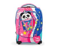 GO POP Zaino Trolley Bubble Star, 3 Grafiche Frontali Intercambiabili e Pop-Up A Tema Bubble Tea, 2 Scomparti Con Cerniera, Spallacci Imbottiti, Per Bambina, Scuole Elementari e Medie