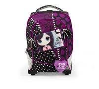 GO POP Zaino Trolley Dark Love, 3 Grafiche Frontali Intercambiabili e Pop-Up A Tema Dark Academia, 2 Scomparti Con Cerniera, Spallacci Imbottiti, Per Bambina, Scuole Elementari e Medie