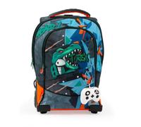 GO POP Zaino Trolley T-Rex, 3 Grafiche Frontali Intercambiabili e Pop-Up A Tema Dinosauri, 2 Scomparti Con Cerniera, Spallacci Imbottiti, Per Bambino, Scuole Elementari e Medie