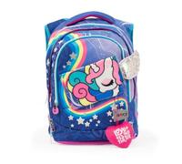 GO POP Zaino Unicorn Estensibile Round Per Bambine, 3 Scomparti E Tasche Interne, Schienale E Spallacci Imbottiti, Con Fascia Personalizzata E Pop Up, Per Scuole Elementari e Medie