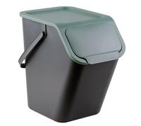 Go Practic Mülleimer Stapelbox, sistema di separazione dei rifiuti per la cucina, sistema di smaltimento dei rifiuti con coperchio a scatto, sistema di separazione dei rifiuti 1x25 l