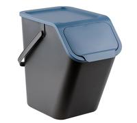 Go Practic Mülleimer Stapelbox, sistema di separazione dei rifiuti per la cucina, sistema di smaltimento dei rifiuti con coperchio a scatto, sistema di separazione dei rifiuti 1x25 l