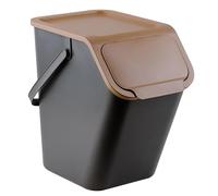 Go Practic Mülleimer Stapelbox, sistema di separazione dei rifiuti per la cucina, sistema di smaltimento dei rifiuti con coperchio a scatto, sistema di separazione dei rifiuti 1x25 l