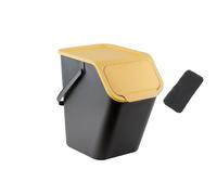 Go Practic Pattumiera con coperchio, 25 l, filtro a carbone, con sistema di controllo dei rifiuti, 1 x 25 l, colore giallo