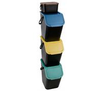 Go Practic Pattumiera da Cucina, Raccolta Differenziata Cucina, Set da 4 p Large