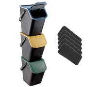 Go Practic Pattumiera da Cucina, Raccolta Differenziata Filtro Al Carbone Cucina, Set da 3 pezzi 25L, Secchiello Domestico,Cestino Per Rifiuti, Secchio per Immondizia, Casa Contenitori