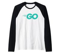 Go Programming Language with Go Logo Golang sviluppatori Maglia con Maniche Raglan