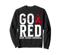 Go Red Heart Disease Awareness Warrior Heart Awareness CHD Felpa