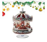 Go Round Ornament Traditional 2D Festive Christmas Acrylic Decoration Merry Go Round Horse Ornament for Window Festival Party Store Display