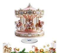 Go Round Ornament Traditional 2D Festive Christmas Acrylic Decoration Merry Go Round Horse Ornament for Window Festival Party Store Display