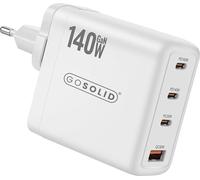 GO SOLID! Caricabatterie 140W USB-C 4 porte 3x USB-C 1x USB-A Nero