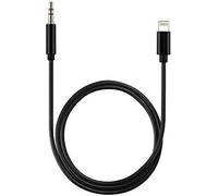 GO SOLID! Cavo compatibile con Apple da Lightning ad AUX 1 m, colore: nero
