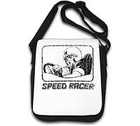 Go Speed Racer Vintage Sbiaduto Logo Borsa A Tracolla Bianco