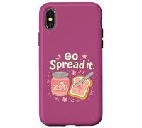 Go Spread It Divertente Vangelo Giochi di parole Fede cristiana Arte religiosa Custodia per iPhone X/XS