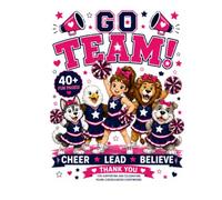 Go Team! Cheer Coloring & Activity Book for Kids Ages 4-8: 48 Fun Pages for Young Cheerleaders: Cute Cheerleaders, Mascot Friends, Team Spirit, ... Design Your Own Uniform, Spirit Award & More