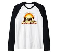 Go Tell It On The Mountain Retro Tramonto Natale Carol Maglia con Maniche Raglan