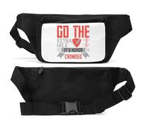 Go the Extra Mile. It's Never Crowded Marsupio Unisex Nero