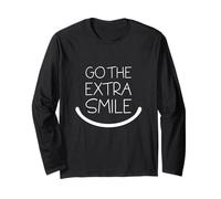 Go The Extra Sorriso Aiutare Atteggiamento Positivo Gioco di Parole Maglia a Manica