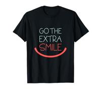 Go The Extra Sorriso Aiutare Atteggiamento Positivo Parole Gioca Colore Maglietta