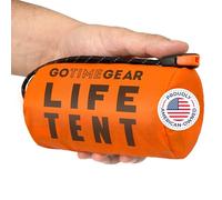 Go Time Gear Gtg012, Life Tent 2 Persone, da Usare, Riparo di Emergenza, Tenda a Tubo, Telo, Include Fischietto di Sopravvivenza e Paracord Arancione, Bambino, 1 Confezione