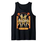 Go to Hell! Skull Cheerleader Retro Funny Adult Humor Canotta