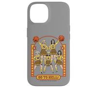 Go to Hell! Skull Cheerleader Retro Funny Adult Humor Custodia per iPhone 14