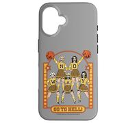 Go to Hell! Skull Cheerleader Retro Funny Adult Humor Custodia per iPhone 16