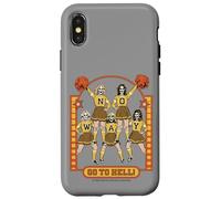 Go to Hell! Skull Cheerleader Retro Funny Adult Humor Custodia per iPhone X/XS