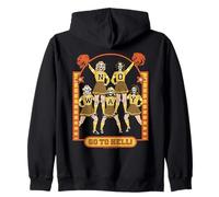 Go to Hell! Skull Cheerleader Retro Funny Adult Humor Felpa con Cappuccio