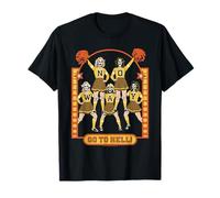 Go to Hell! Skull Cheerleader Retro Funny Adult Humor Maglietta