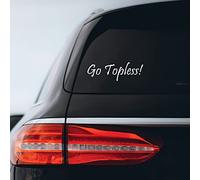 Go Topless - Adesivo per computer portatile, 20,3 x 5,1 cm, colore: Bianco