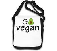 Go Vegan Avocado Graphic Borsa A Tracolla Bianco