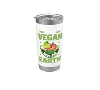 Go Vegan Salva la Terra Bicchiere termico in acciaio inox doppia parete