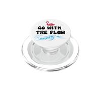 Go With the Flow Pink Flamingo Beach Vacation Summer Vibes PopSockets PopGrip per MagSafe