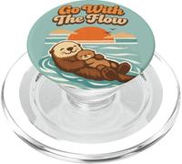 Go With The Flow Sea Otter Retro Animal PopSockets PopGrip per MagSafe
