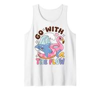 Go with The Flow Shark Pool Day Saying Canotta