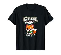 Goal Digger Kawaii Chibi Fox Calcio Grafica Maglietta