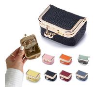 Goalintent PU Leather Mini Jewelry Box - 2025 New Mini Travel Jewelry Bag Use Multi-Compartment Layout, Each Piece Has Its Own Cozy Spot - No More Lost Earrings (Black)