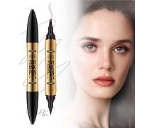 GOALSEN 3D Duo con quattro punte per sopracciglia e eyeliner, impermeabile, durevole, antimacchia, facile da usare per sopracciglia perfette e occhi definiti, marrone scuro