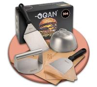 GOAN : Smash Burger Kit Premium - Schiaccia Hamburger con Smasher, Burger Press e Accessori Completi - Strumenti per Creare Hamburger Smash Gourmet in Casa o Cucina Professionale con Stile