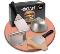 GOAN : Smash Burger Kit Premium - Schiaccia Hamburger con Smasher, Burger Press e Accessori Completi - Strumenti per Creare Hamburger Smash Gourmet in Casa o Cucina Professionale con Stile