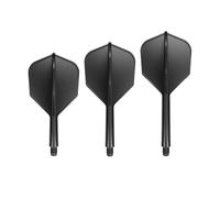 GOAT - Air Black No6 Flights Inbetween, 3 Alette per Freccette in plastica con Fusto, Alette per Freccette