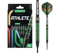GOAT - Athlete Brass Freccette Punta Acciaio 10 G, Verde, Include 3 Barrels, 3 Flights e 3 Aste