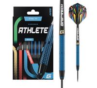 GOAT - Athlete Brass Freccette Punta Acciaio 12 G, Blu, Include 3 Barrels, 3 Flights e 3 Aste