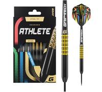 GOAT - Athlete Brass Freccette Punta Acciaio 12 G, Giallo, Include 3 Barrels, 3 Flights e 3 Aste