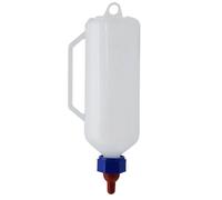 Goat Bottles Feeding, Lamb Milk Bottle, 11.81x3.15x2.36 Inches, Calf Nursing Feeder, Design Nipple Attachment, Clear Measurement Markings for Sheep, and Small Farm Animals, White