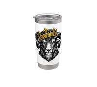 Goat Crown King Greatest Of Funny Goat Crowned Bicchiere termico in acciaio inox doppia parete